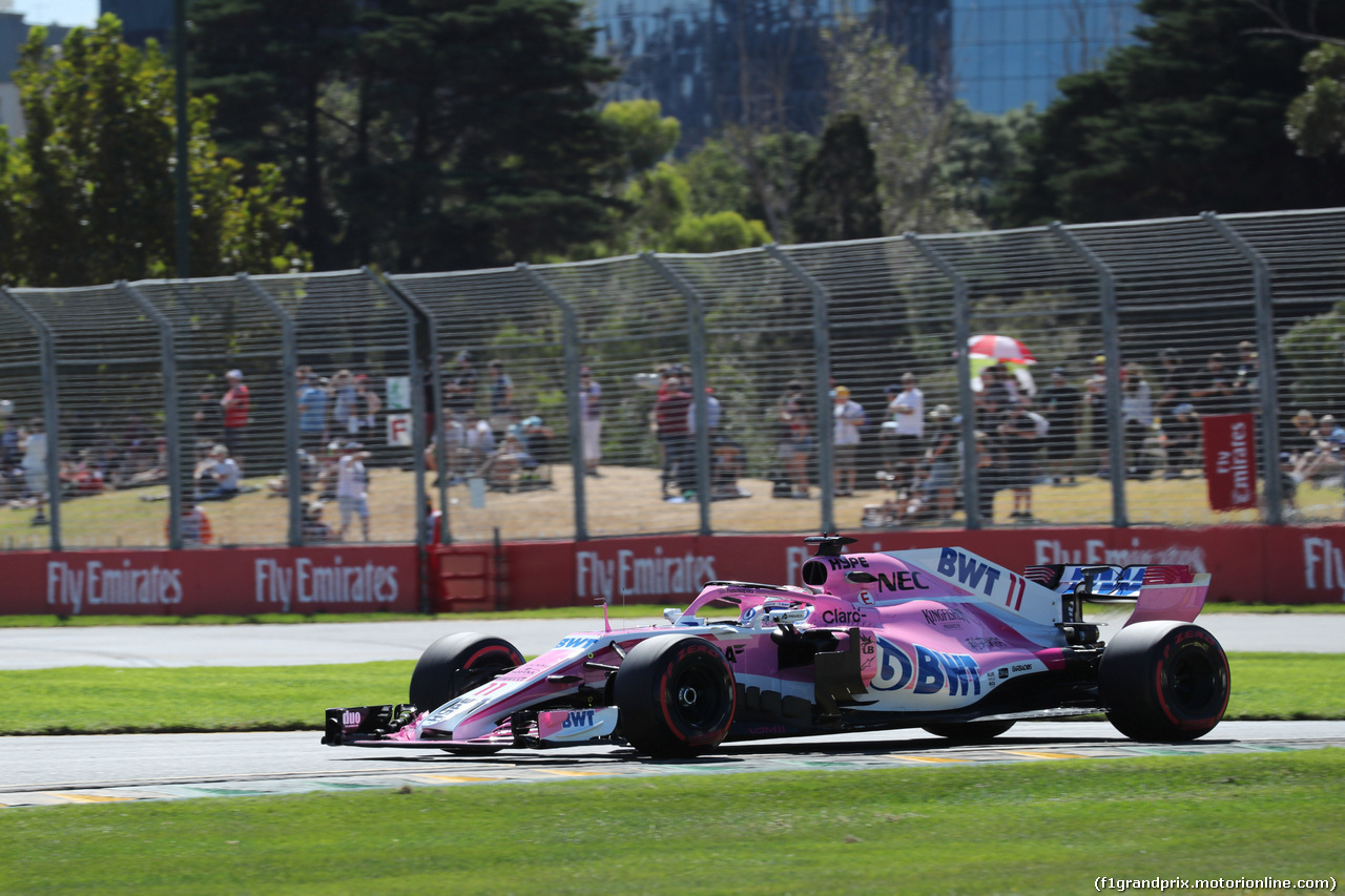 GP AUSTRALIA, 23.03.2018 - Prove Libere 1, Sergio Perez (MEX) Sahara Force India F1 VJM011