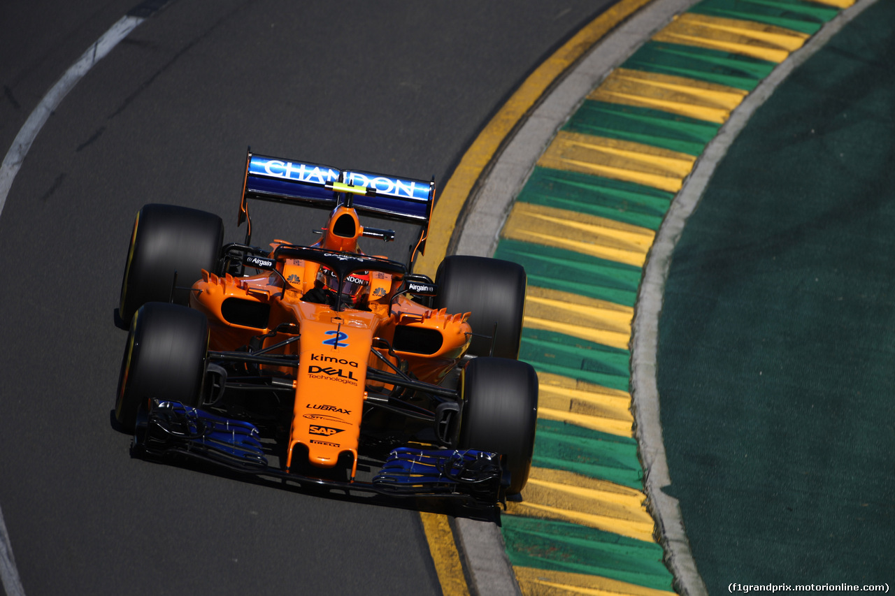 GP AUSTRALIA, 23.03.2018 - Prove Libere 1, Stoffel Vandoorne (BEL) McLaren MCL33
