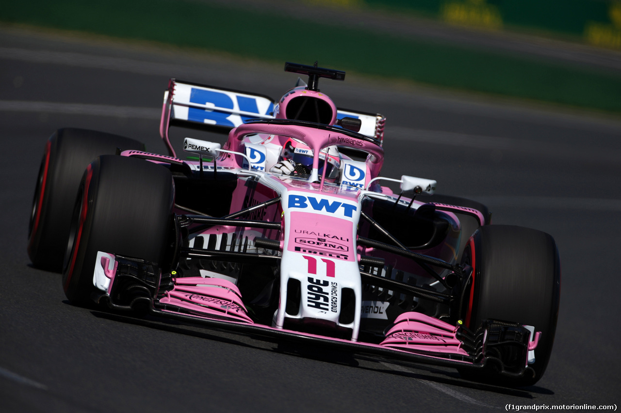 GP AUSTRALIA, 23.03.2018 - Prove Libere 1, Sergio Perez (MEX) Sahara Force India F1 VJM011