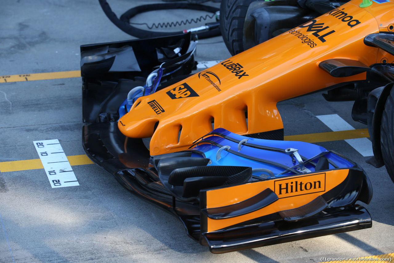 GP AUSTRALIA, 23.03.2018 - Prove Libere 1, McLaren MCL33, detail