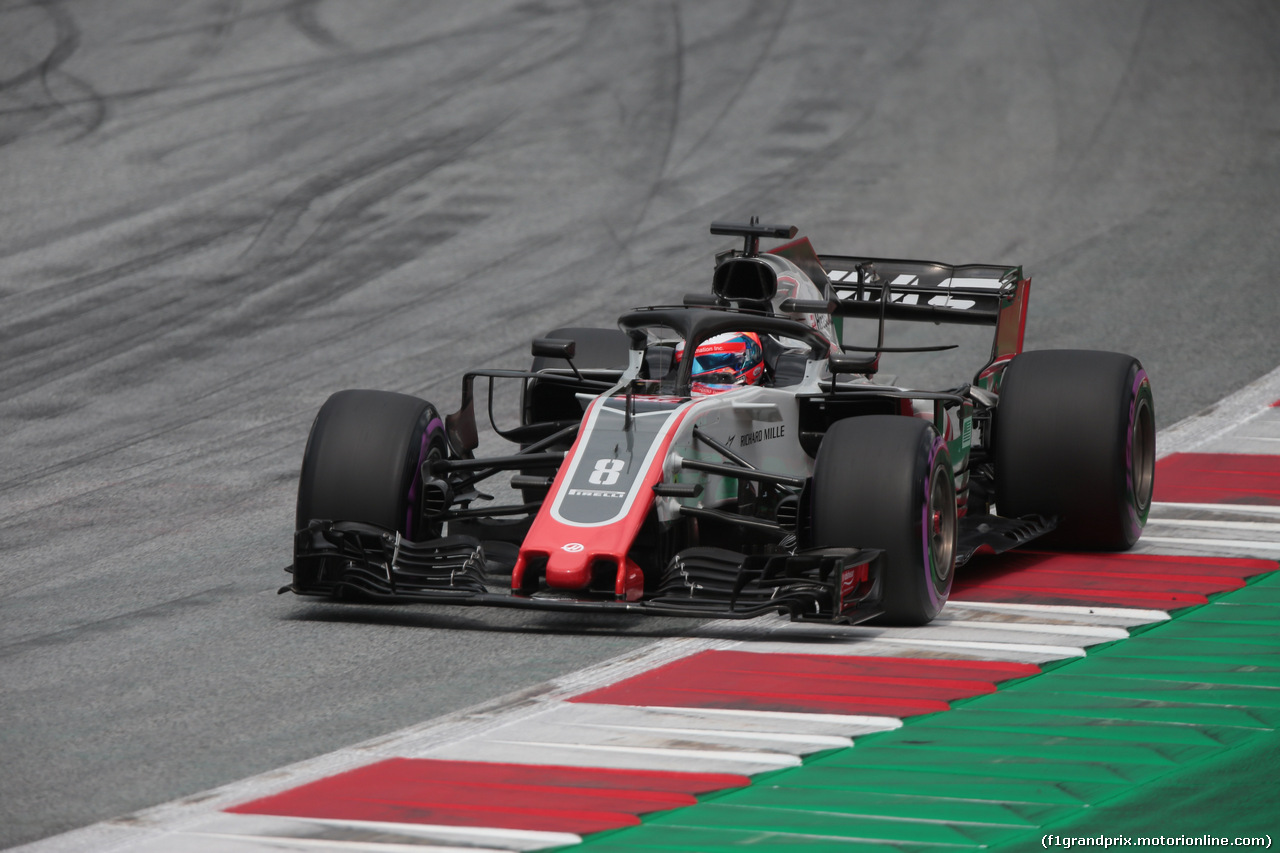 GP AUSTRIA, 30.06.2018- Qualifiche, Romain Grosjean (FRA) Haas F1 Team VF-18