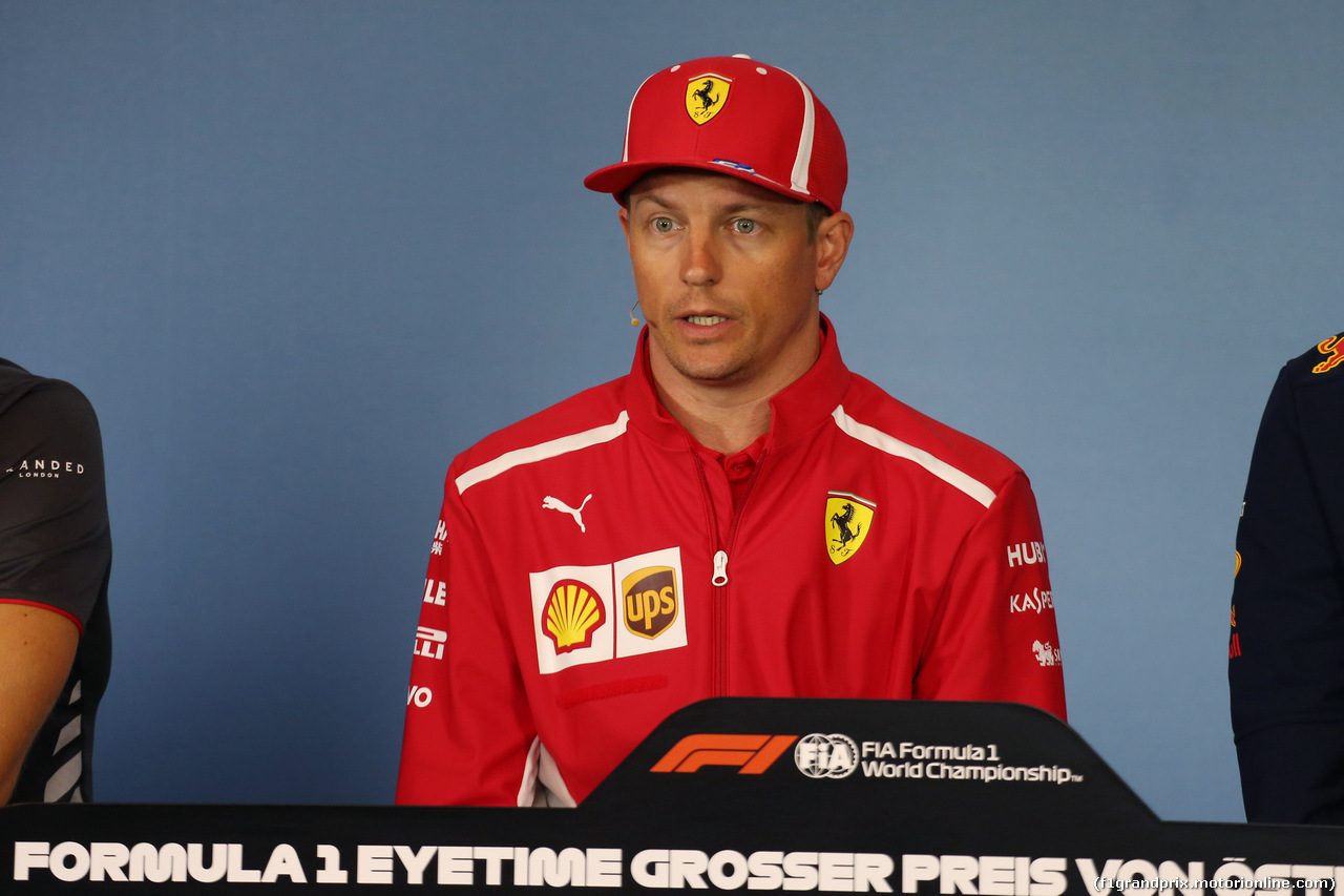 GP AUSTRIA, 28.06.2018- Giovedi' Official Fia press conference, Kimi Raikkonen (FIN) Ferrari SF71H