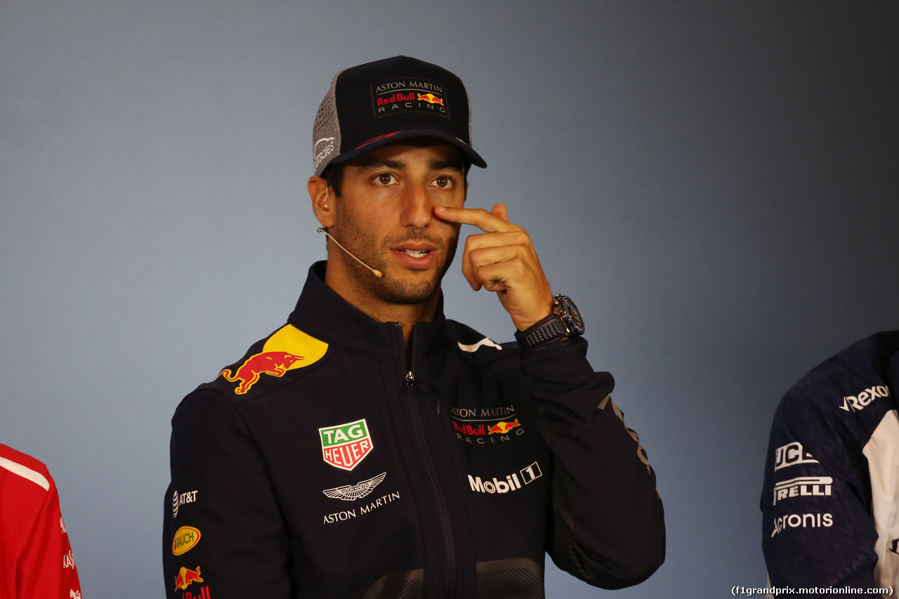 GP AUSTRIA, 28.06.2018- Giovedi' Official Fia press conference, Daniel Ricciardo (AUS) Red Bull Racing RB14