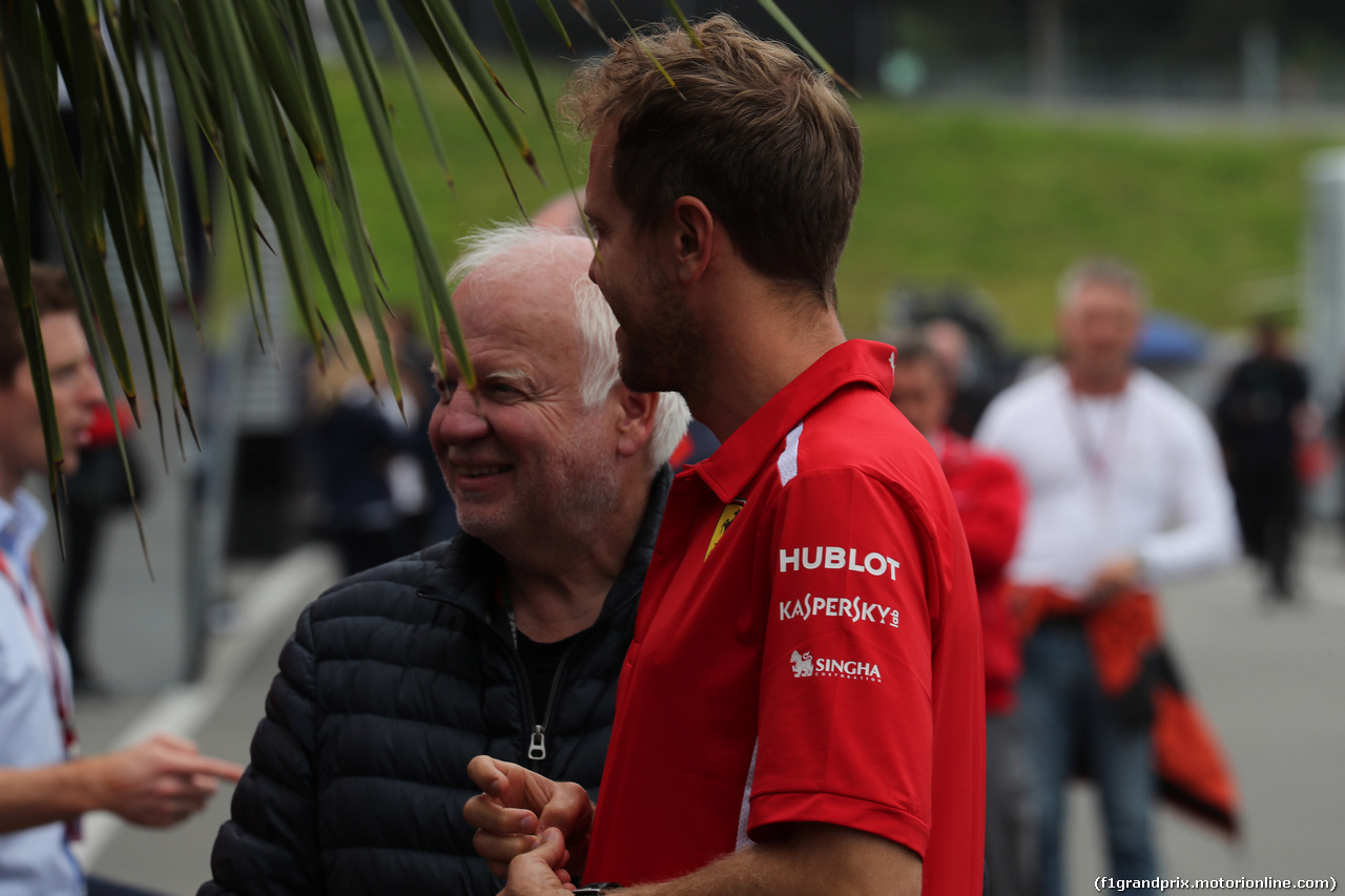 GP AUSTRIA, 28.06.2018- Sebastian Vettel (GER) Ferrari SF71H with Norbert Vettel (GER)