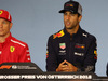 GP AUSTRIA, 28.06.2018- Giovedi' Official Fia press conference,Daniel Ricciardo (AUS) Red Bull Racing RB14 e  Kimi Raikkonen (FIN) Ferrari SF71H