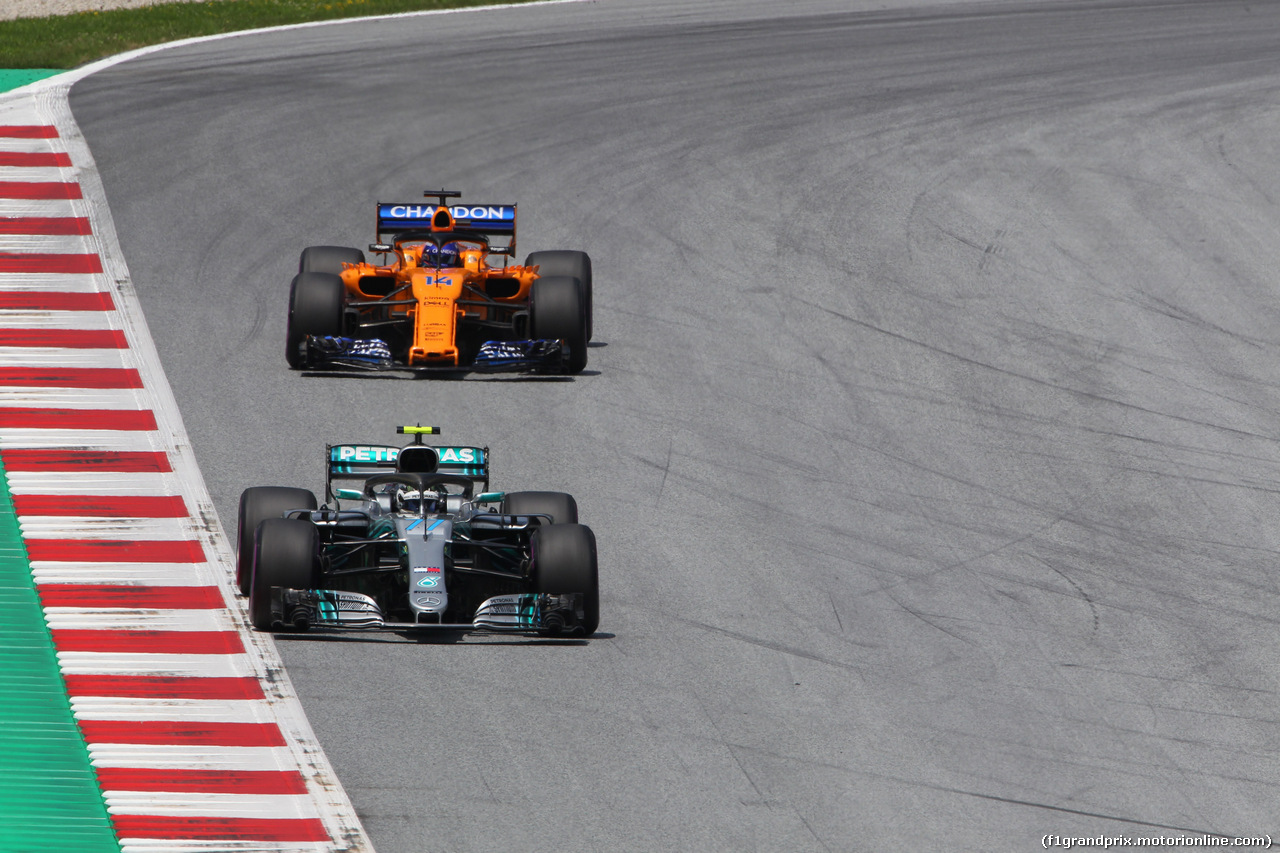 GP AUSTRIA, 30.06.2018- Prove Libere 3, Valtteri Bottas (FIN) Mercedes AMG F1 W09
