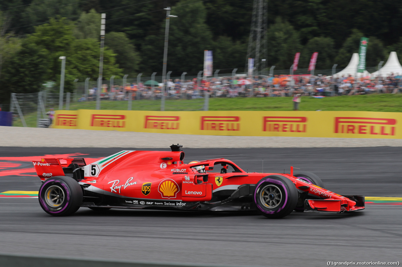 GP AUSTRIA, 30.06.2018- Prove Libere 3, Sebastian Vettel (GER) Ferrari SF71H