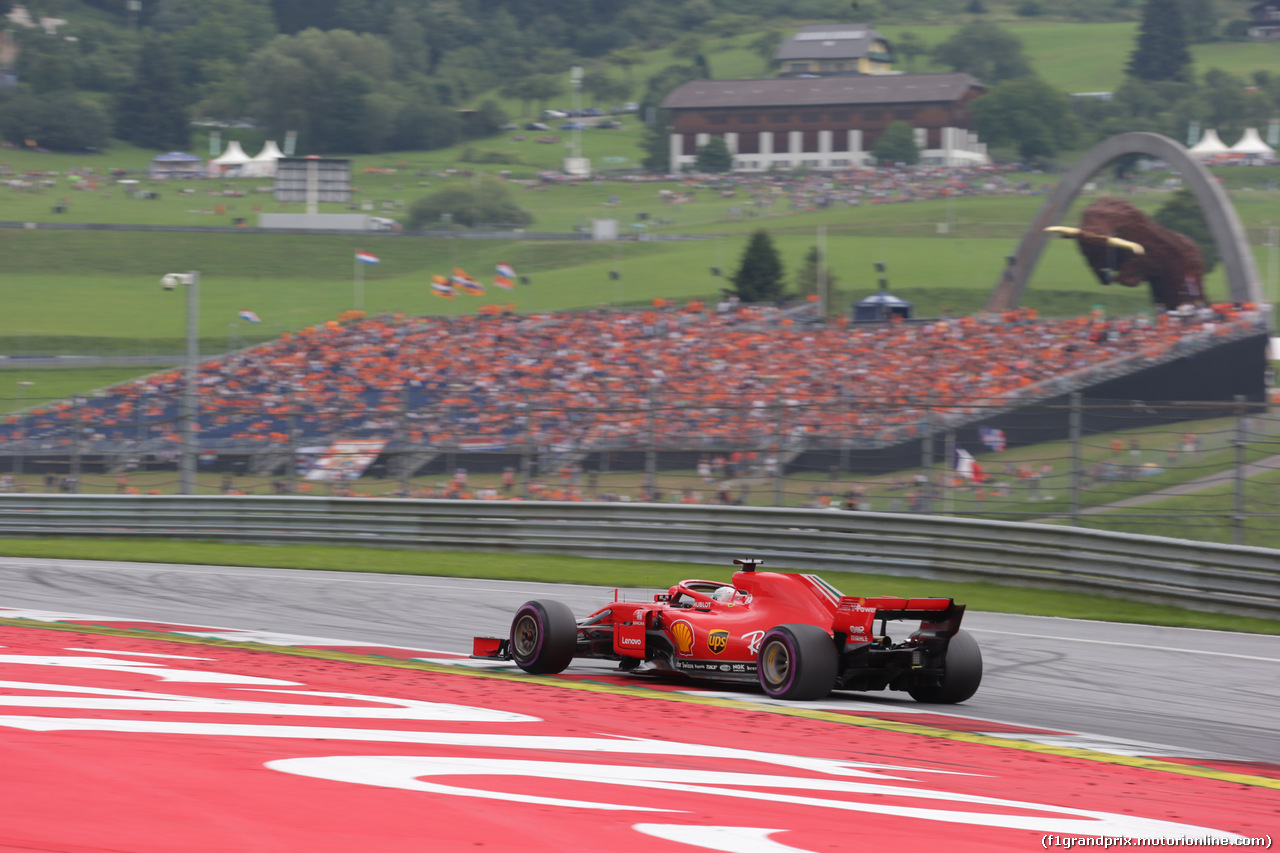 GP AUSTRIA, 30.06.2018- Prove Libere 3, Sebastian Vettel (GER) Ferrari SF71H