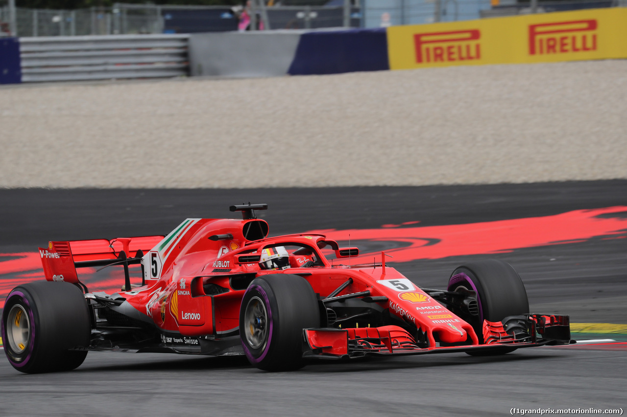 GP AUSTRIA, 30.06.2018- Prove Libere 3, Sebastian Vettel (GER) Ferrari SF71H