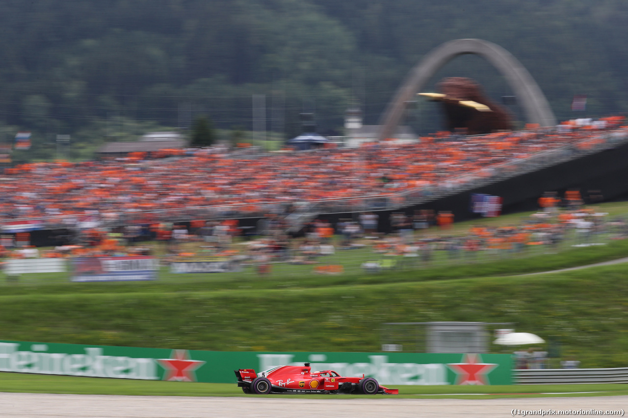 GP AUSTRIA, 30.06.2018- Prove Libere 3, Sebastian Vettel (GER) Ferrari SF71H