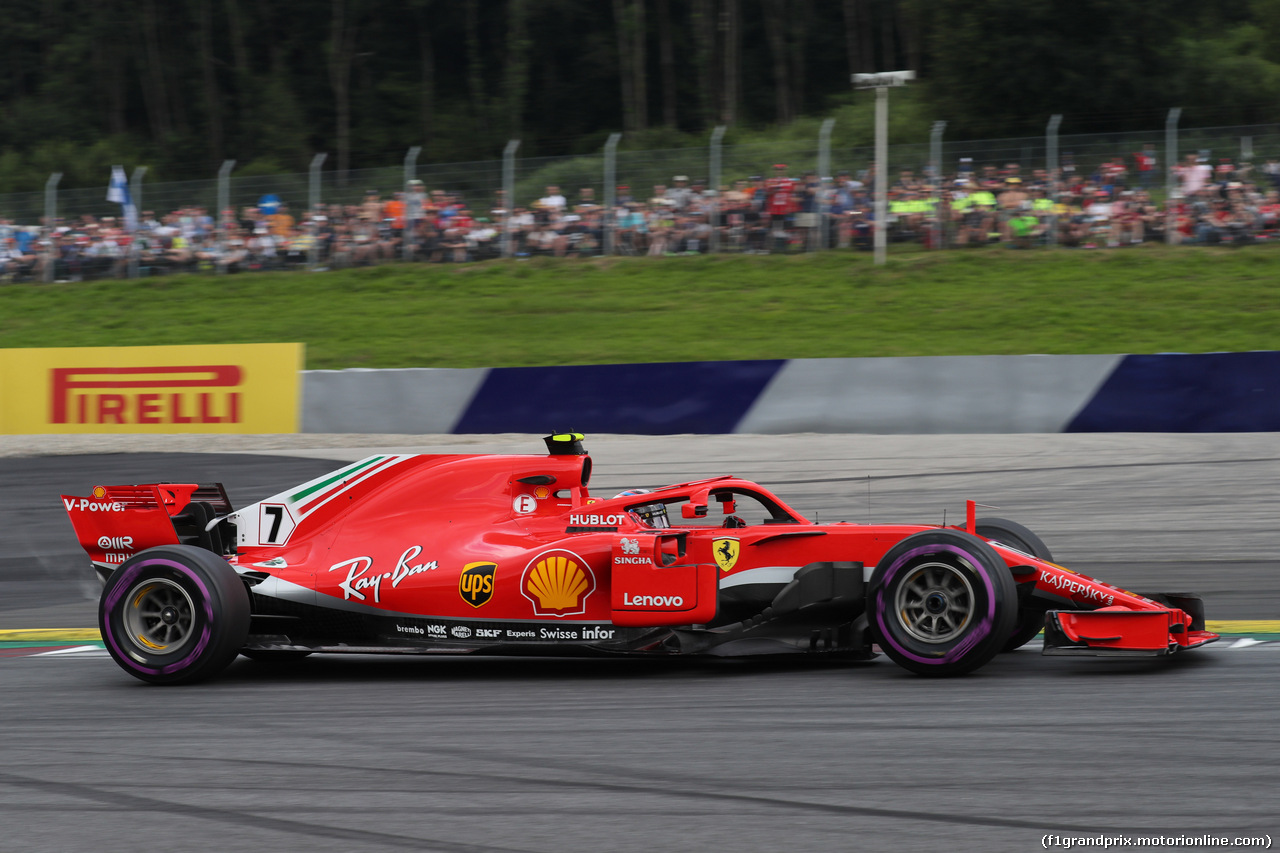 GP AUSTRIA, 30.06.2018- Prove Libere 3, Kimi Raikkonen (FIN) Ferrari SF71H