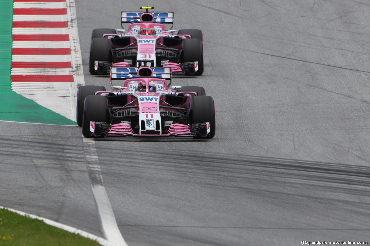 GP AUSTRIA, 30.06.2018- Prove Libere 3, Sergio Perez (MEX) Sahara Force India F1 VJM11