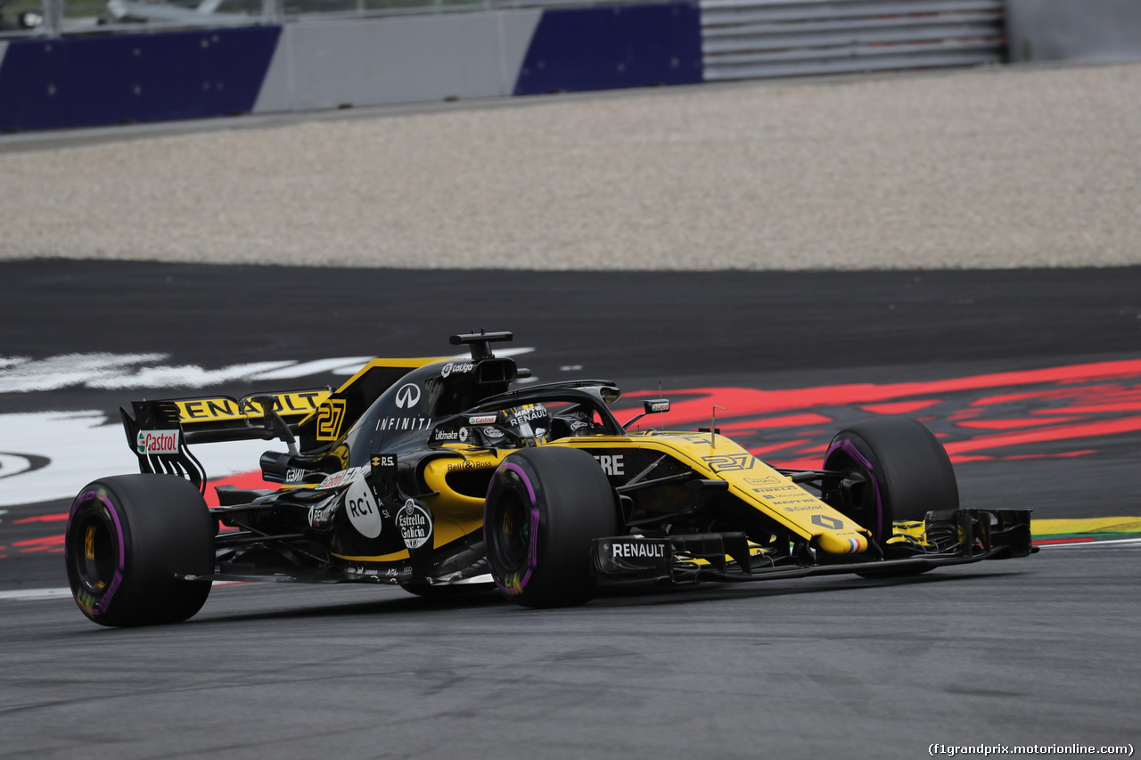 GP AUSTRIA, 30.06.2018- Prove Libere 3, Nico Hulkenberg (GER) Renault Sport F1 Team RS18
