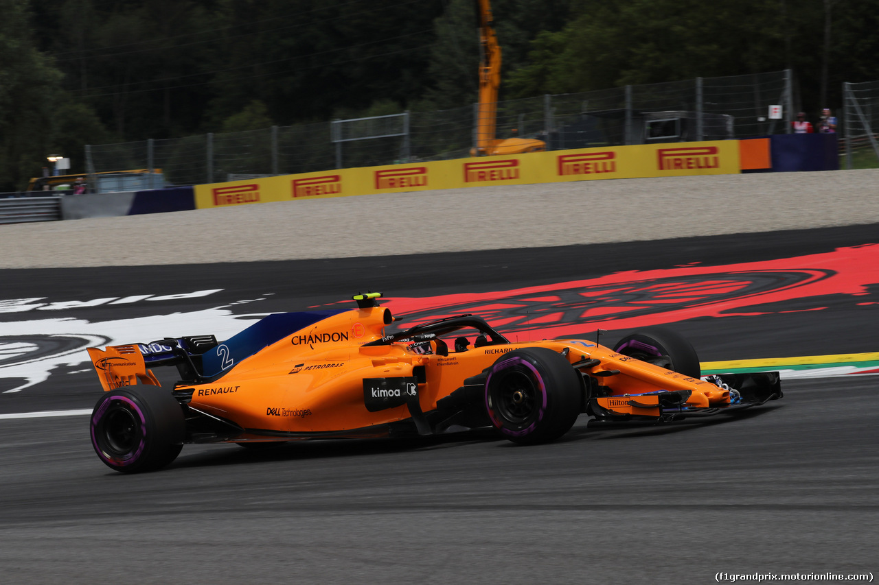 GP AUSTRIA, 30.06.2018- Prove Libere 3, Stoffel Vandoorne (BEL) McLaren MCL33