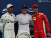GP AUSTRIA, 30.06.2018- Qualifiche, Festeggiamenti in parc fermee, Pole Position Valtteri Bottas (FIN) Mercedes AMG F1 W09 2nd place Lewis Hamilton (GBR) Mercedes AMG F1 W09  e 3rd place Sebastian Vettel (GER) Ferrari SF71H