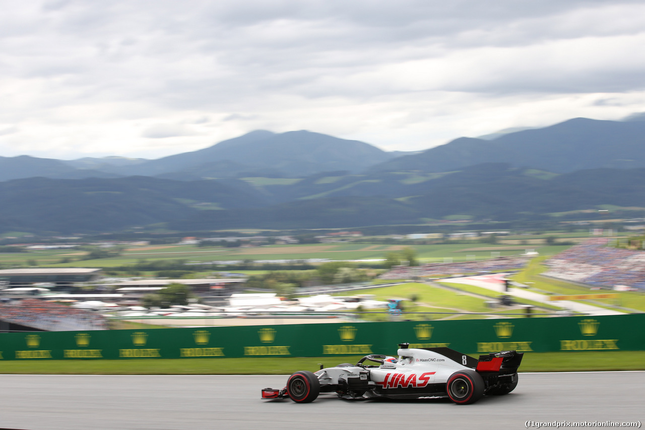 GP AUSTRIA, 28.06.2018- free Practice 1, Romain Grosjean (FRA) Haas F1 Team VF-18