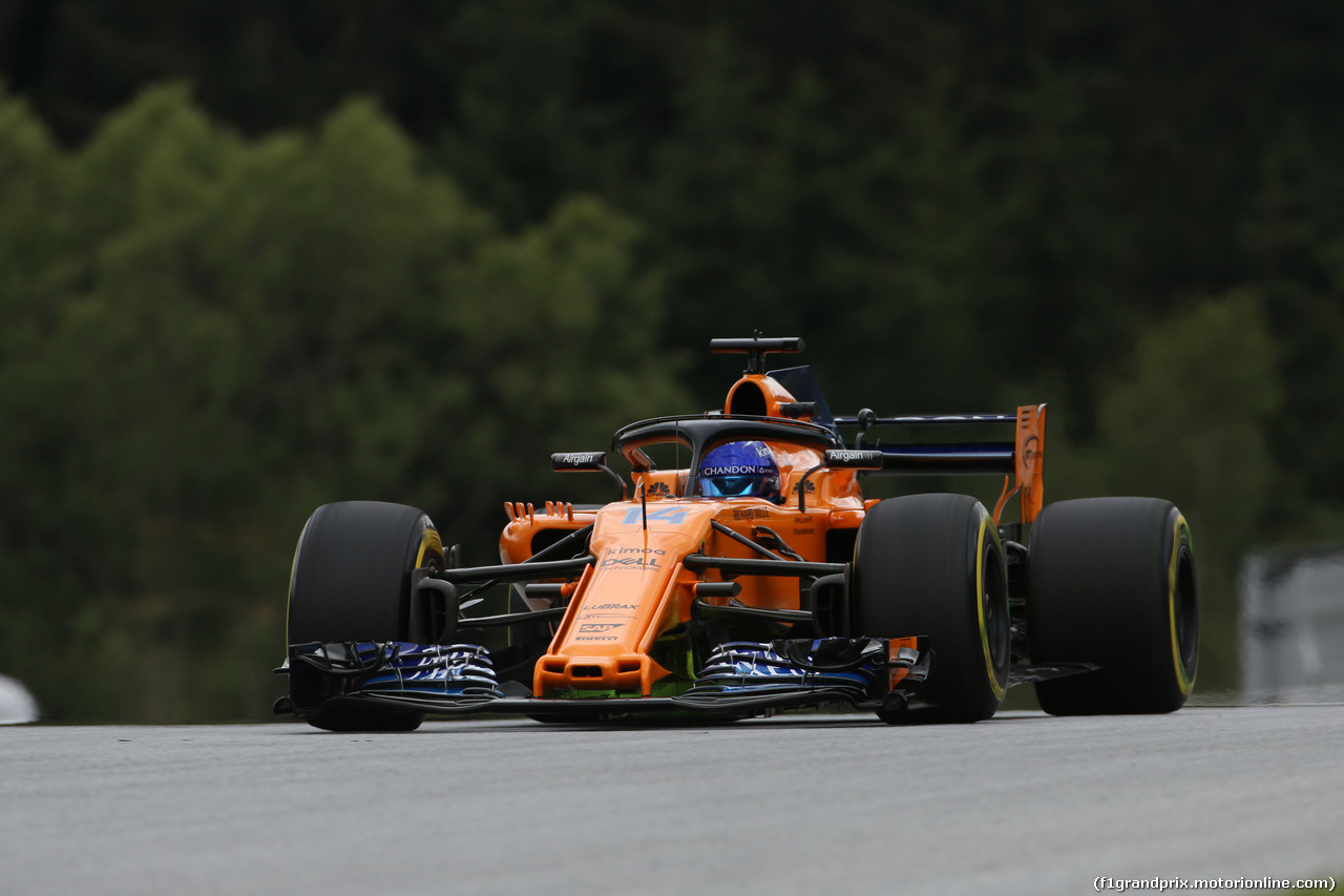 GP AUSTRIA, 28.06.2018- free Practice 1, Fernando Alonso (ESP) McLaren Renault MCL33