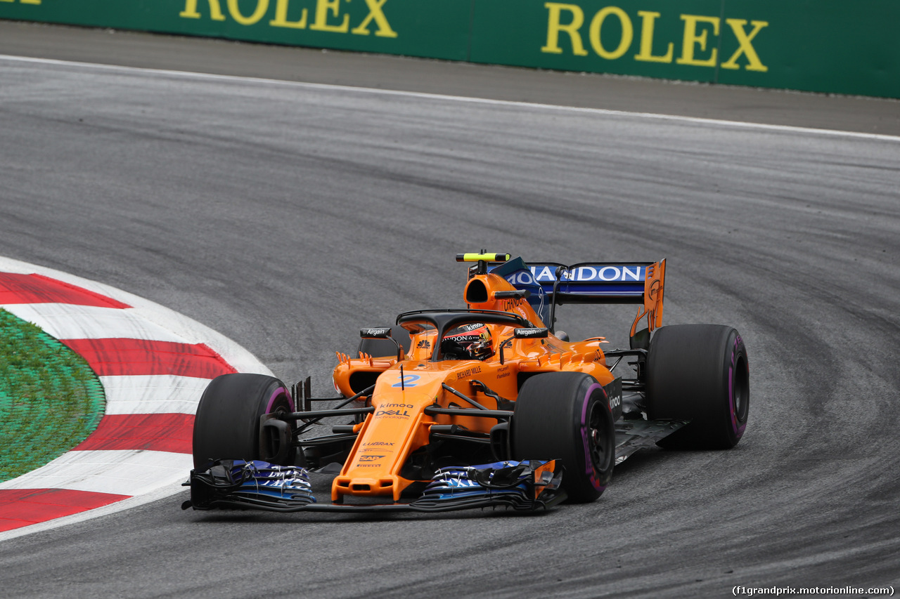 GP AUSTRIA, 28.06.2018- free Practice 1, Stoffel Vandoorne (BEL) McLaren MCL33