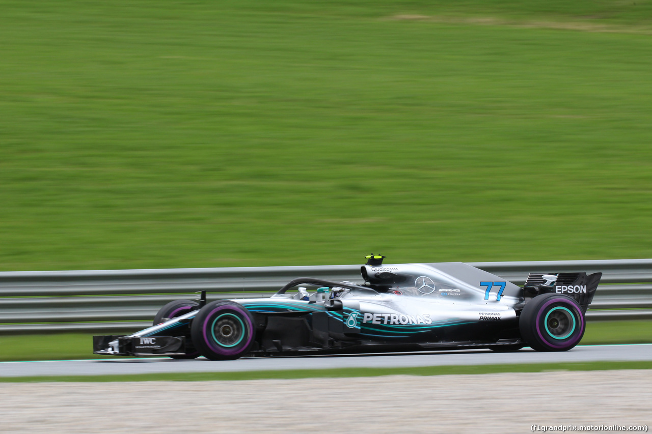 GP AUSTRIA, 29.06.2018- Prove Libere 1, Valtteri Bottas (FIN) Mercedes AMG F1 W09