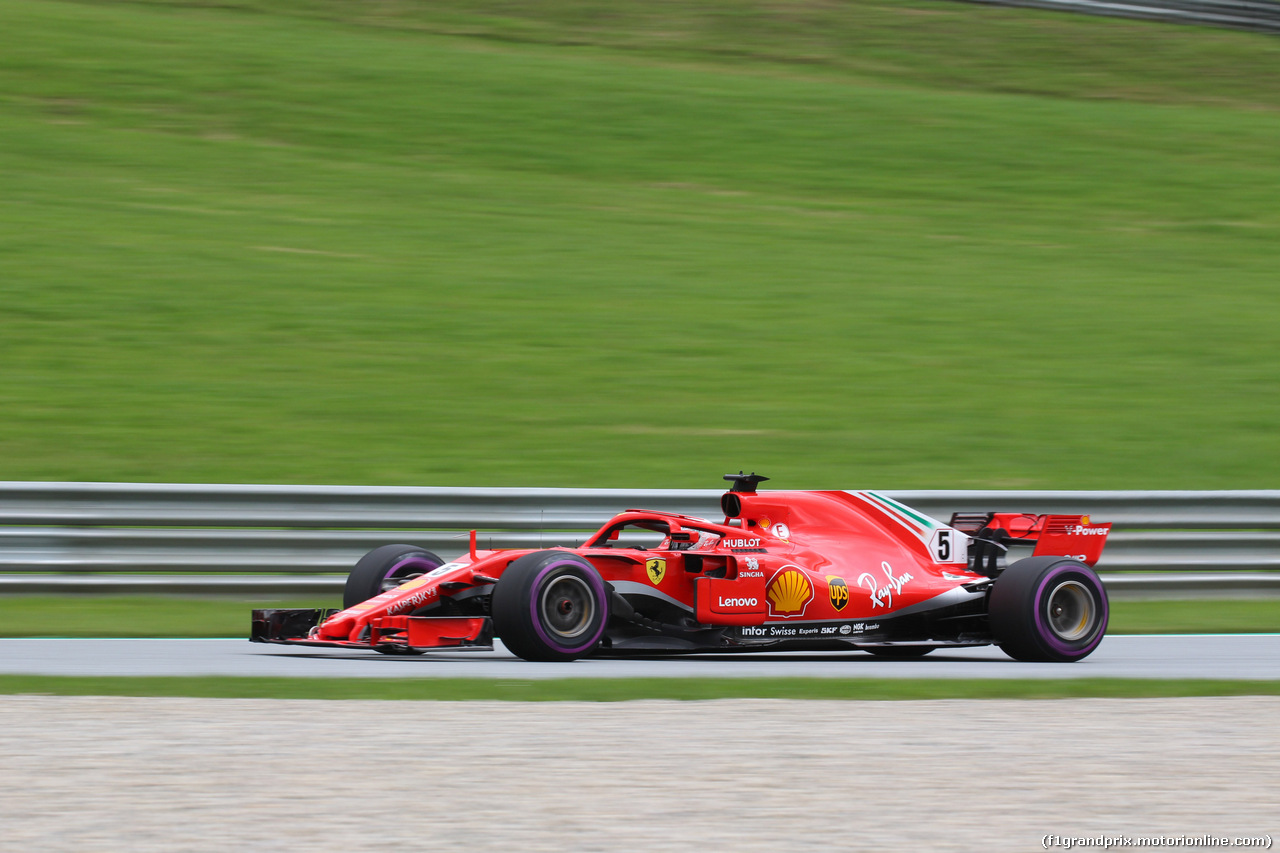 GP AUSTRIA, 29.06.2018- Prove Libere 1, Sebastian Vettel (GER) Ferrari SF71H