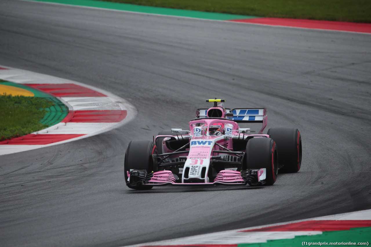 GP AUSTRIA, 29.06.2018- Prove Libere 1, Esteban Ocon (FRA) Sahara Force India F1 VJM11