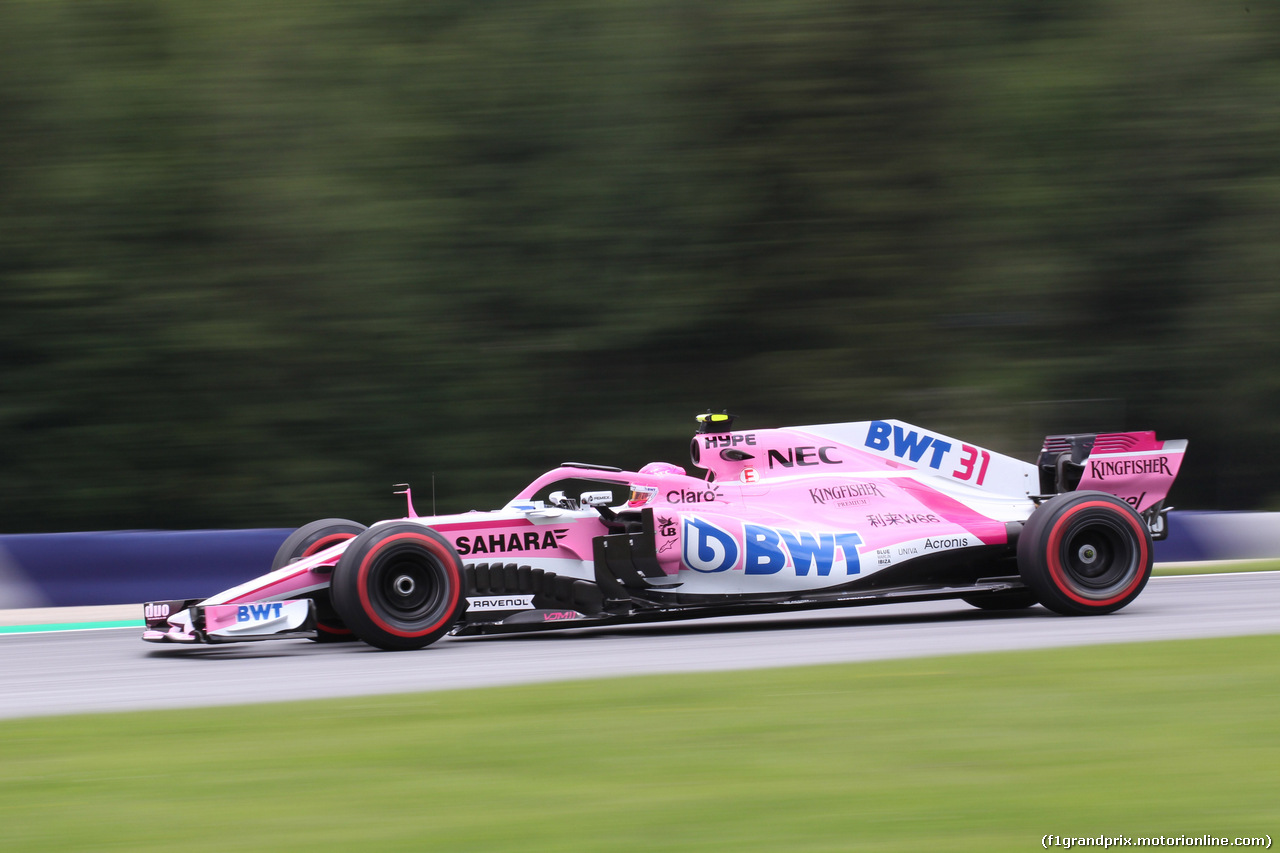 GP AUSTRIA, 29.06.2018- Prove Libere 1, Esteban Ocon (FRA) Sahara Force India F1 VJM11