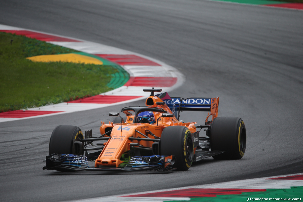 GP AUSTRIA, 29.06.2018- Prove Libere 1, Fernando Alonso (ESP) McLaren Renault MCL33