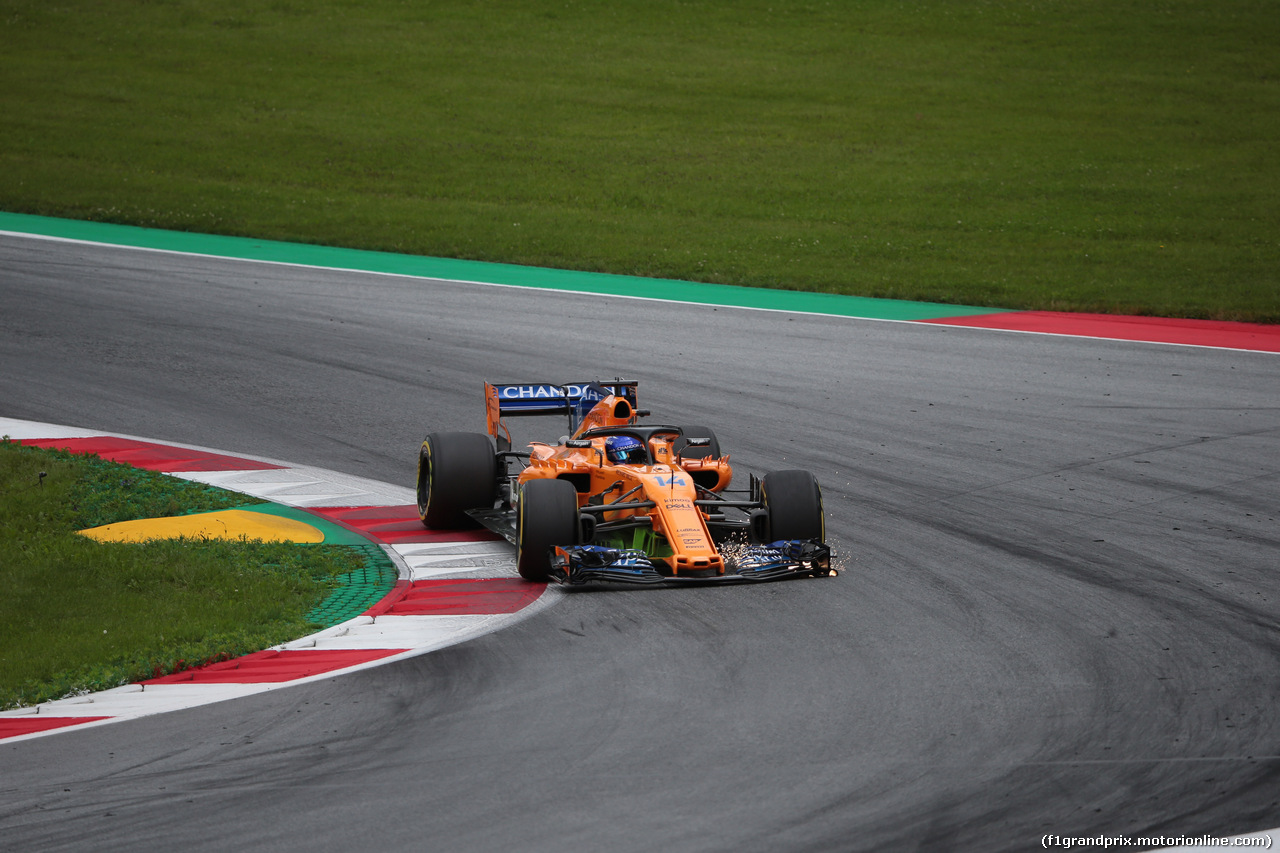 GP AUSTRIA, 29.06.2018- Prove Libere 1, Fernando Alonso (ESP) McLaren Renault MCL33