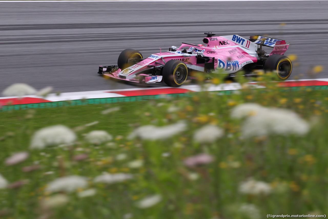GP AUSTRIA, 29.06.2018- Prove Libere 2, Sergio Perez (MEX) Sahara Force India F1 VJM11