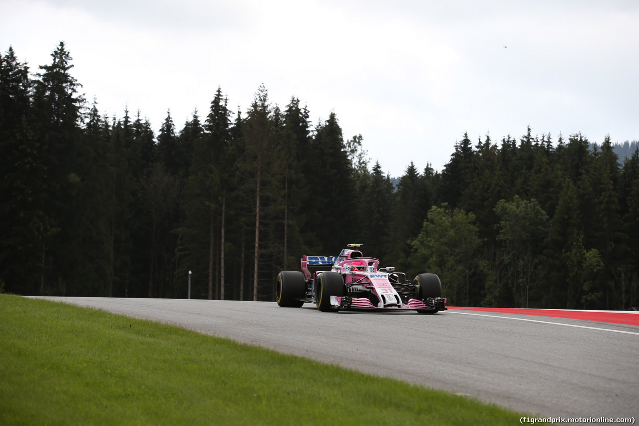 GP AUSTRIA, 29.06.2018- Prove Libere 2, Esteban Ocon (FRA) Sahara Force India F1 VJM11