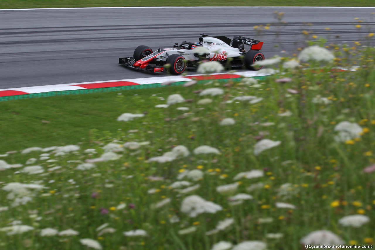 GP AUSTRIA, 29.06.2018- Prove Libere 2, Romain Grosjean (FRA) Haas F1 Team VF-18