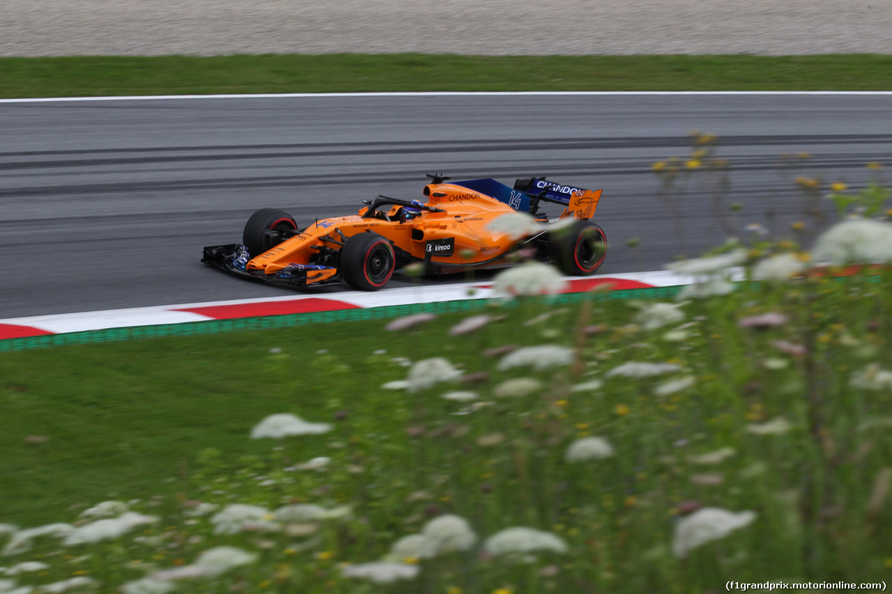 GP AUSTRIA, 29.06.2018- Prove Libere 2, Fernando Alonso (ESP) McLaren Renault MCL33