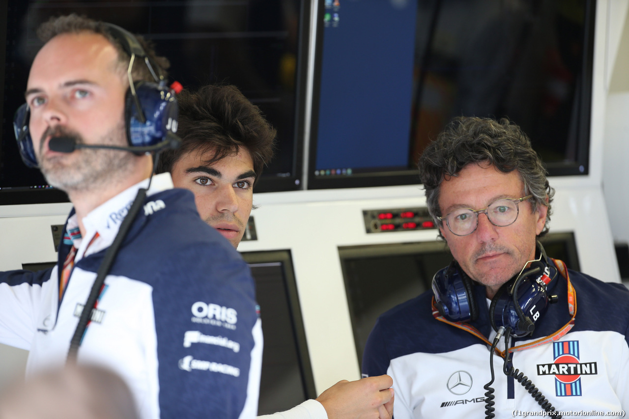 GP AUSTRIA, 29.06.2018- Prove Libere 2, Luca Baldisseri (ITA) Lance Stroll (CAN) tutor