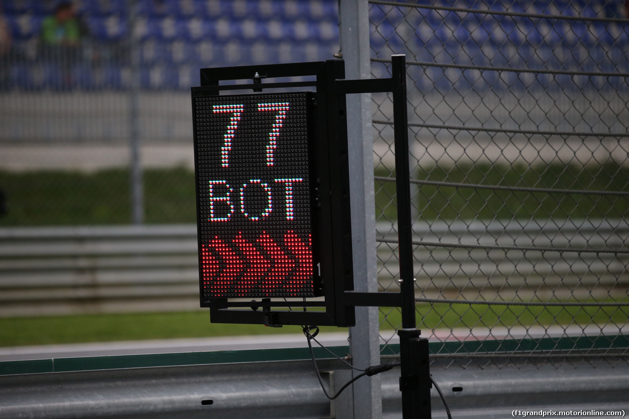 GP AUSTRIA, 29.06.2018- Led Panel signal