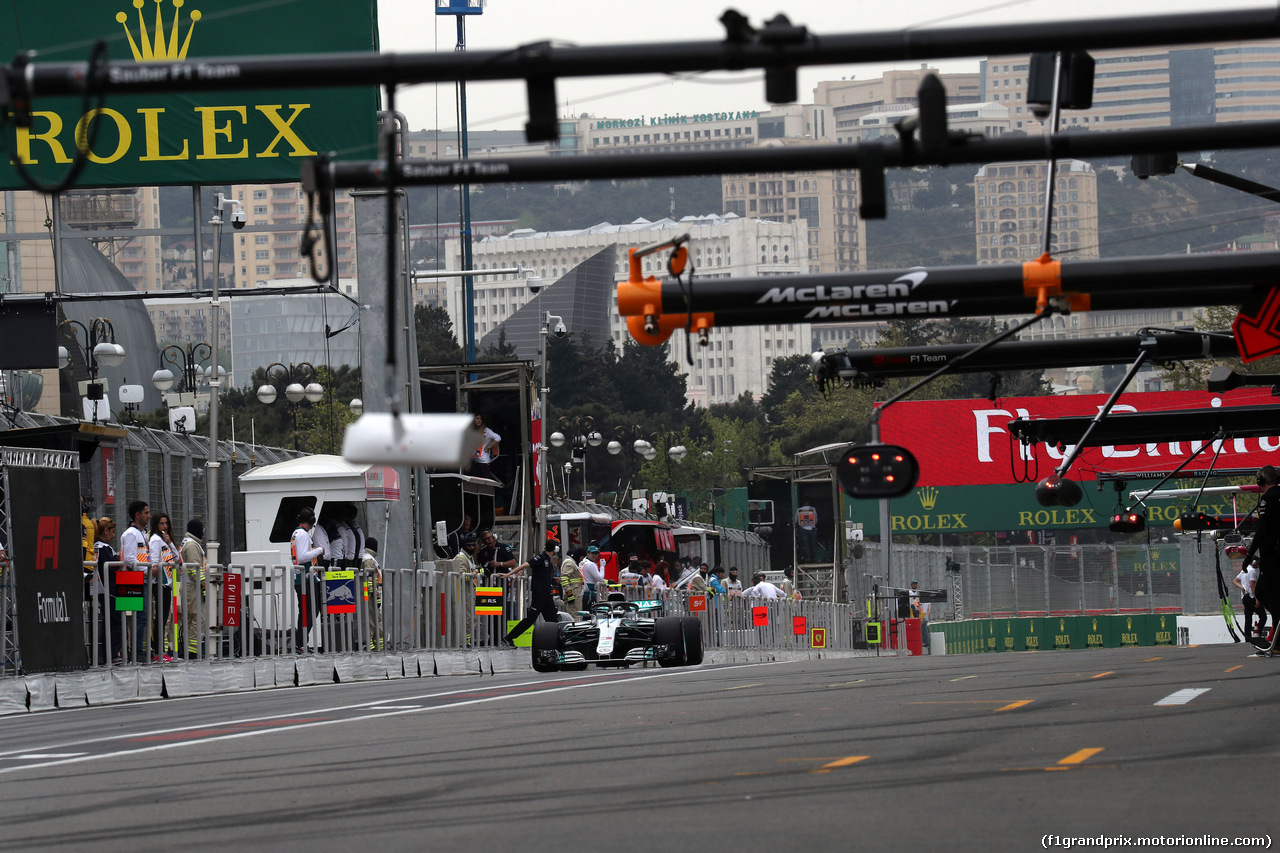 GP AZERBAIJAN, 28.04.2018 - Prove Libere 3, Valtteri Bottas (FIN) Mercedes AMG F1 W09