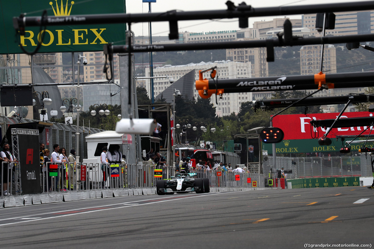 GP AZERBAIJAN, 28.04.2018 - Prove Libere 3, Valtteri Bottas (FIN) Mercedes AMG F1 W09