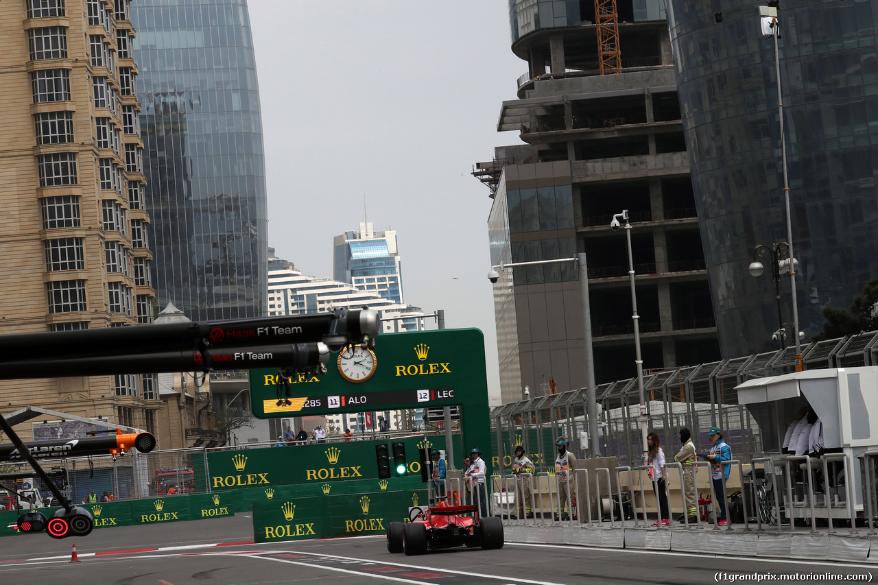 GP AZERBAIJAN, 28.04.2018 - Prove Libere 3, Sebastian Vettel (GER) Ferrari SF71H