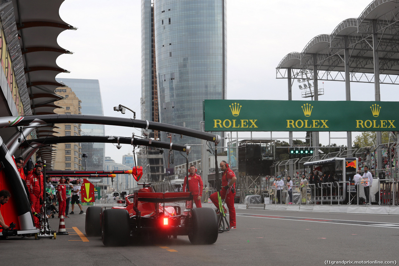 GP AZERBAIJAN, 28.04.2018 - Prove Libere 3, Sebastian Vettel (GER) Ferrari SF71H