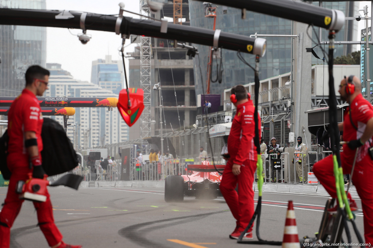 GP AZERBAIJAN, 28.04.2018 - Prove Libere 3, Sebastian Vettel (GER) Ferrari SF71H