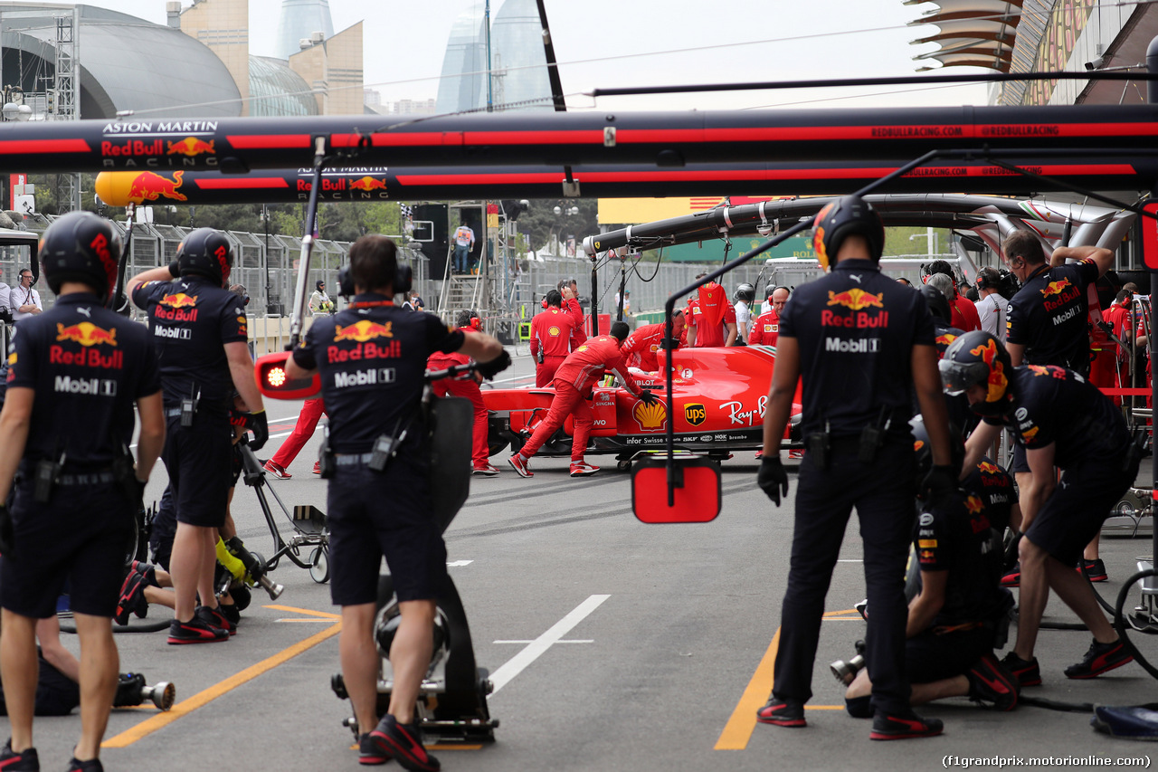 GP AZERBAIJAN, 28.04.2018 - Prove Libere 3, Sebastian Vettel (GER) Ferrari SF71H