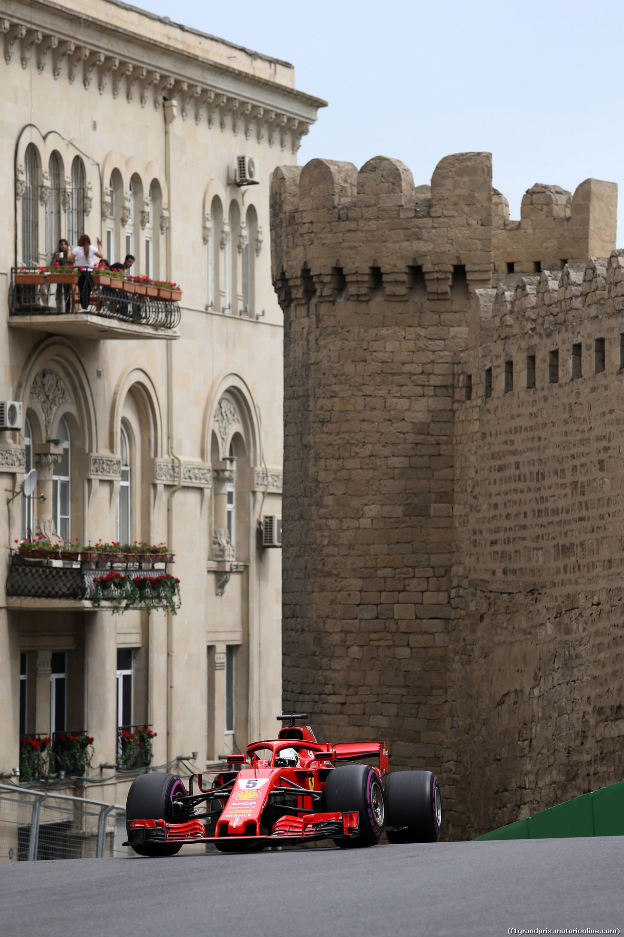 GP AZERBAIJAN, 28.04.2018 - Prove Libere 3, Sebastian Vettel (GER) Ferrari SF71H