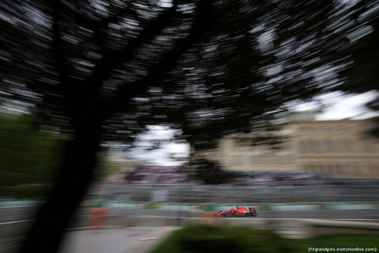 GP AZERBAIJAN, 28.04.2018 - Prove Libere 3, Sebastian Vettel (GER) Ferrari SF71H