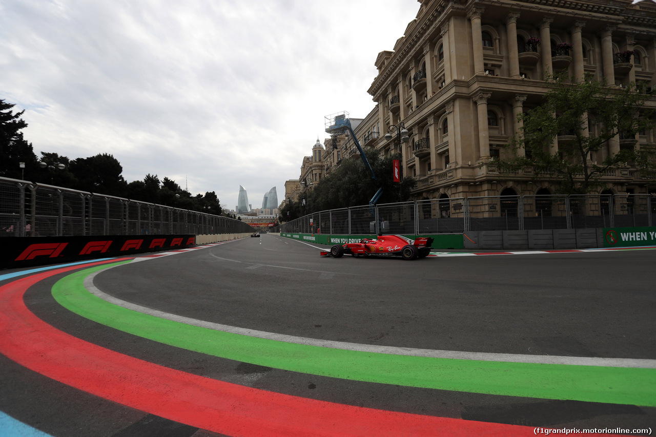 GP AZERBAIJAN, 28.04.2018 - Qualifiche, Sebastian Vettel (GER) Ferrari SF71H