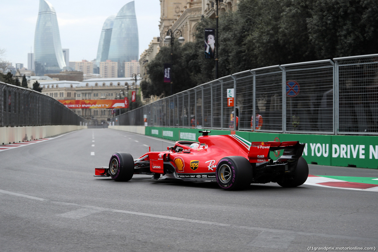 GP AZERBAIJAN, 28.04.2018 - Qualifiche, Sebastian Vettel (GER) Ferrari SF71H