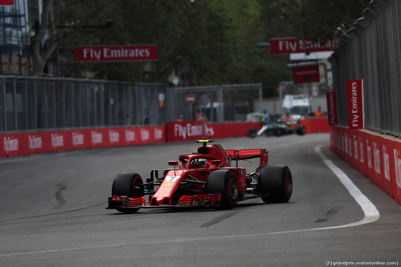 GP AZERBAIJAN, 28.04.2018 - Qualifiche, Kimi Raikkonen (FIN) Ferrari SF71H