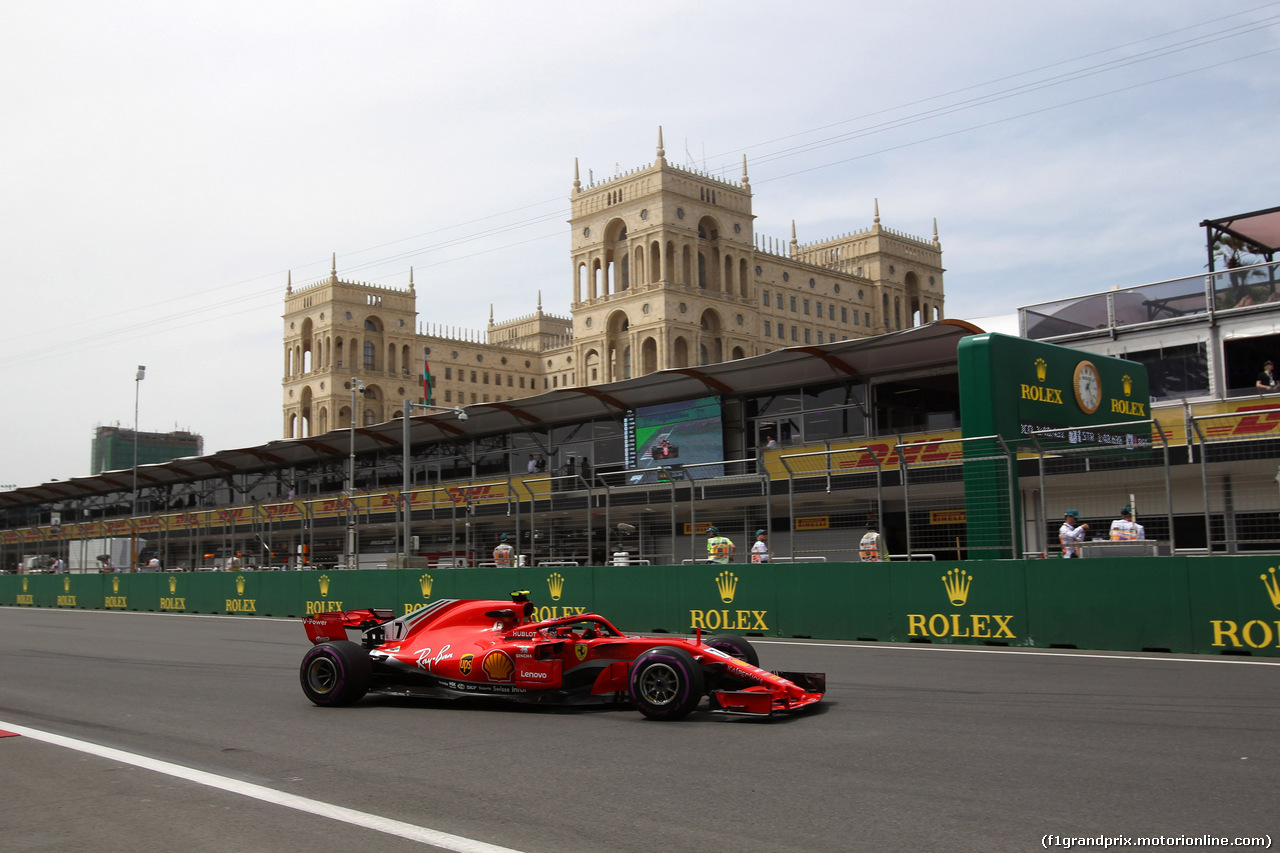 GP AZERBAIJAN, 27.04.2018 - Prove Libere 1, Kimi Raikkonen (FIN) Ferrari SF71H