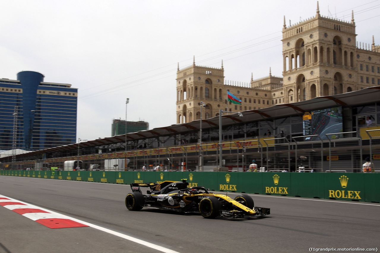 GP AZERBAIJAN, 27.04.2018 - Prove Libere 1, Carlos Sainz Jr (ESP) Renault Sport F1 Team RS18