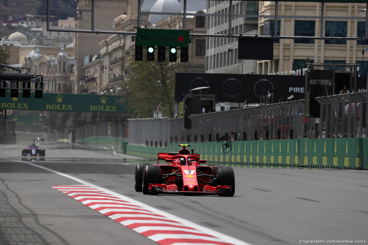 GP AZERBAIJAN, 27.04.2018 - Prove Libere 1, Kimi Raikkonen (FIN) Ferrari SF71H