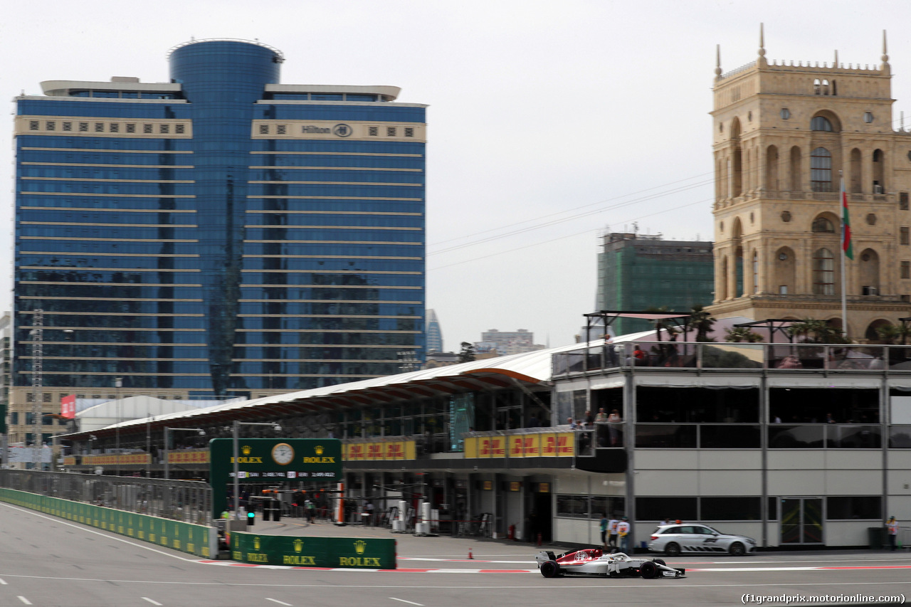 GP AZERBAIJAN, 27.04.2018 - Prove Libere 1, Marcus Ericsson (SUE) Sauber C37