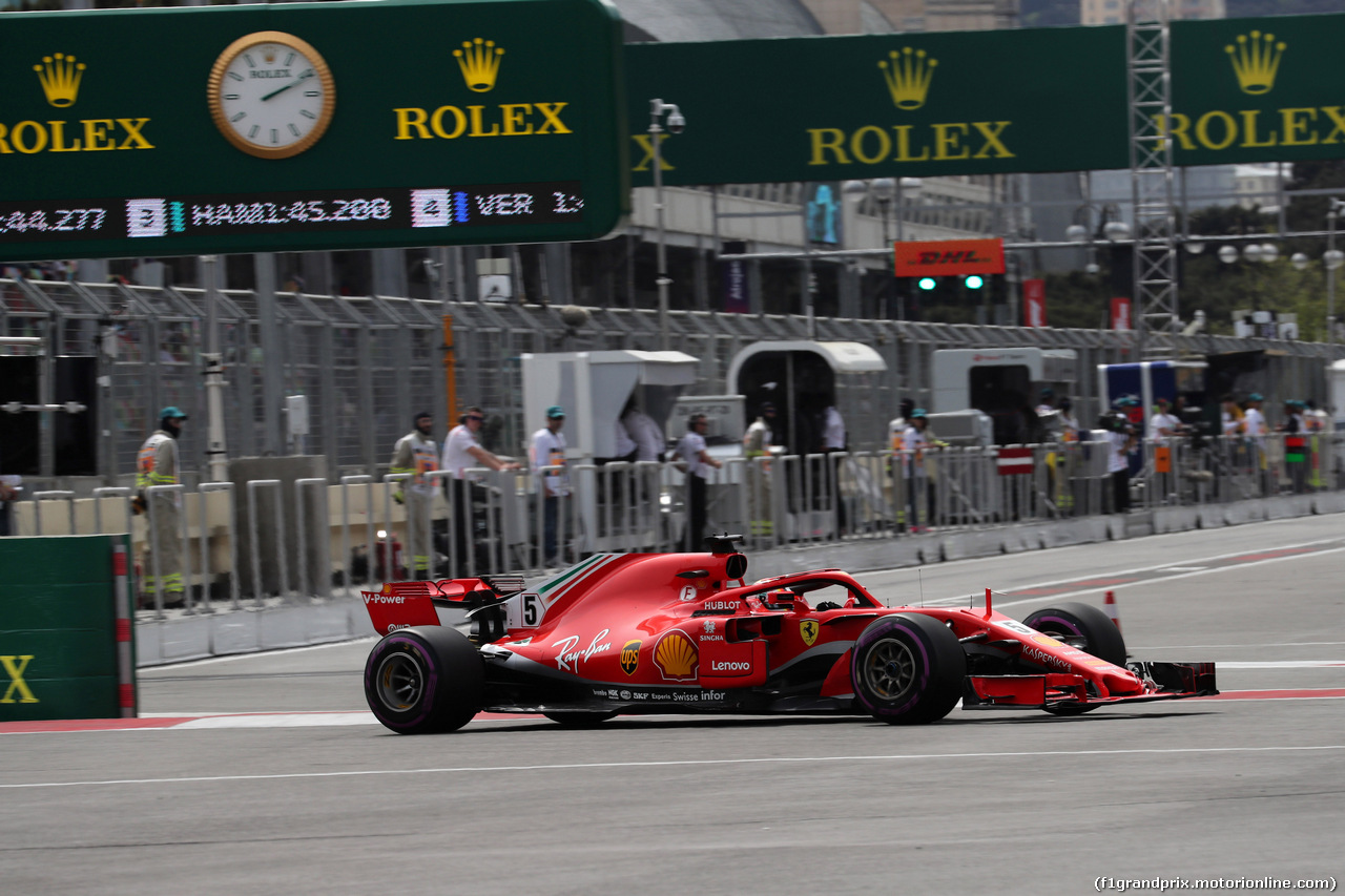 GP AZERBAIJAN, 27.04.2018 - Prove Libere 1, Sebastian Vettel (GER) Ferrari SF71H